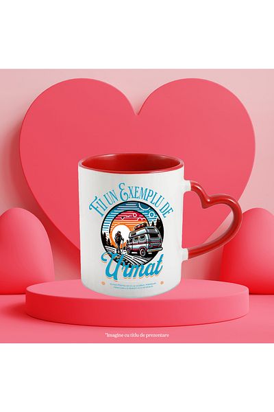 StoryGift Romania Be a Role Model Mug - Hiking, Caravan Travel, 330ml, Ceramic with, With, STG.