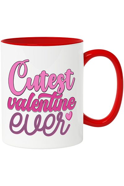 StoryGift Romania Mug with the message "Cutest Valentine Ever", the cutest, Valentine's Day, illustrated, With, STG