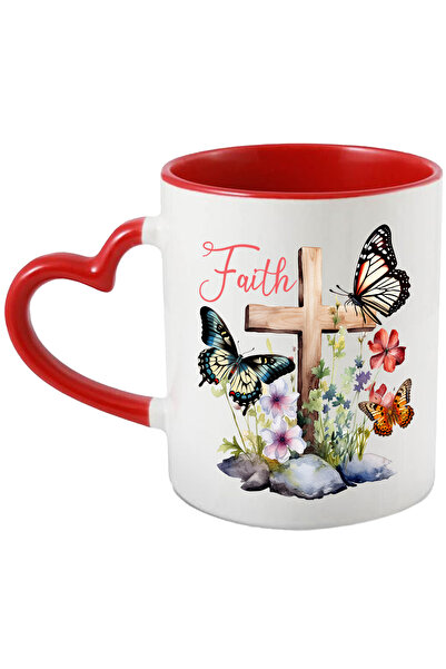 StoryGift Romania Cana cu mesajul "Faith", religie, ilustratie, credinta, flo...