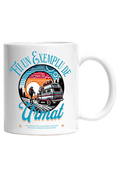 StoryGift Romania Cana Fii un Exemplu de Urmat - Drumetii, Calatorii cu Rulota, 330ml, Ceramic cu , Cu ,STG