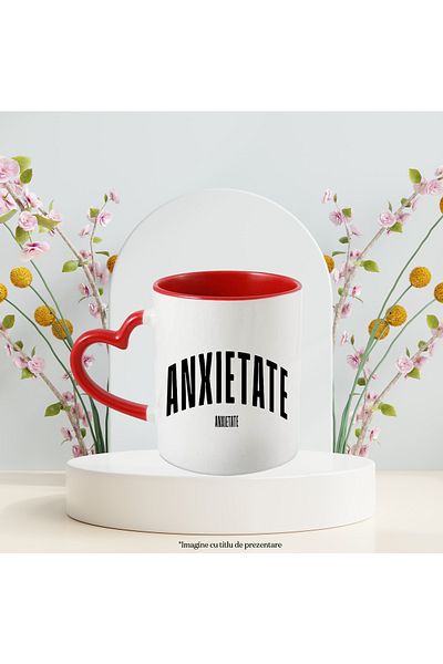 StoryGift Romania Mug Word Anxiety, Motivational, Self Help, Self Understanding, Appreciation,, With ,STG