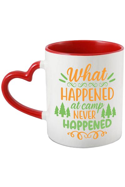 StoryGift Romania Mug with fir trees for those who prefer to go camping with a message in English c, Cu, STG