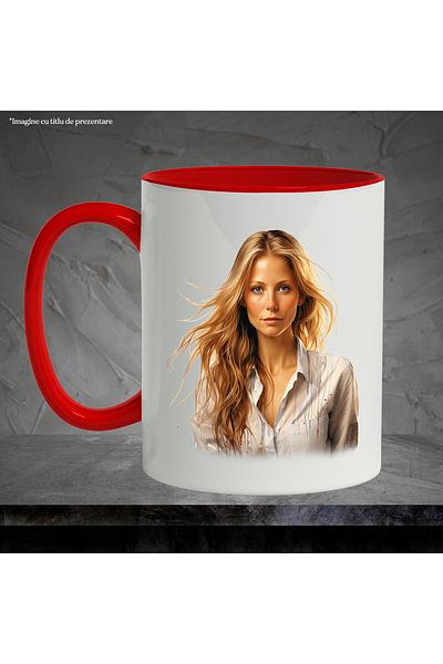 StoryGift Romania Mug With Gwyneth Paltrow, Actress, Celebrity, Movies, Multicolor 330 ml, Ceramic, With ,STG