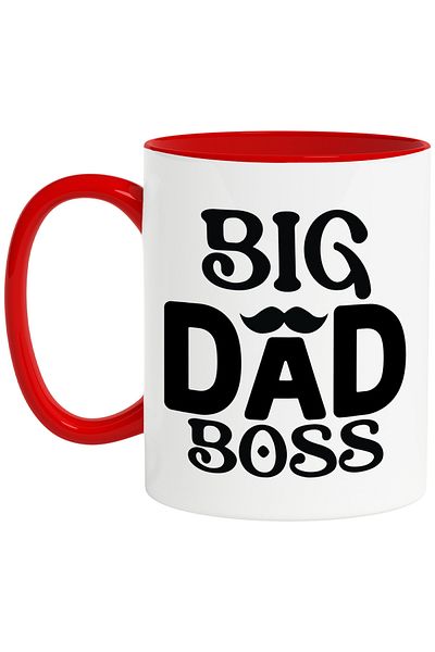 StoryGift Romania Mug for a dad who is a big boss/boss with Red Handle, With Red Handle STG, STG, STG