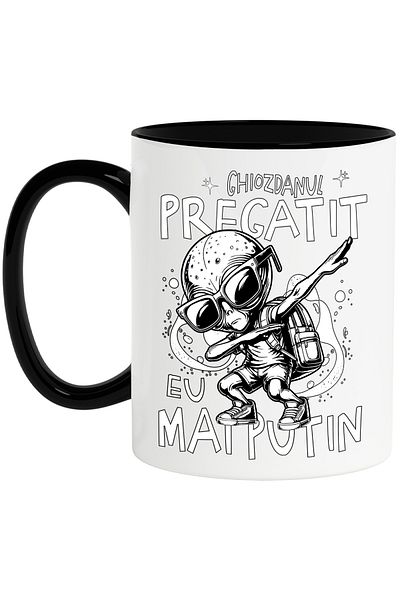 StoryGift Romania Alien Mug Ready for School Backpack Ready, 330ml, Ceramic with Handle Ne, Cu, STG