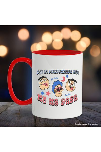 StoryGift Romania Mug Group of funny seniors we don't care friends, 330ml, Ceramic with Red Handle, With Ma,STG