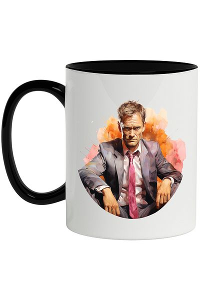 StoryGift Romania Mug With Character, Actor, Barney Stinson, Comedy Show, Tie, Illustration, M, With, STG