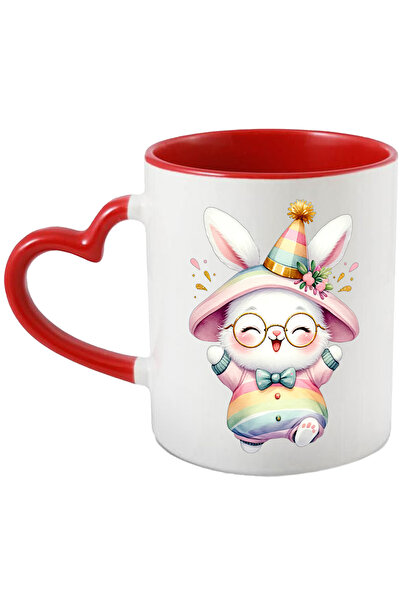 StoryGift Romania Cana cu un iepuras alb care alearga | fericit | vesel | ilu...