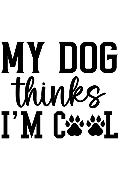 StoryGift Romania Sticker Eticheta 40CM Exterior pentru iubitorii de caini cu mesajul "Cainele meu crede ca sunt