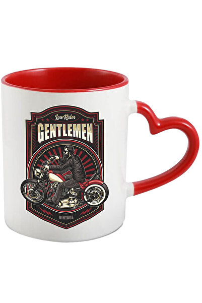 StoryGift Romania Cana Cu Mesaj Gentlemen, Motocicleta, Poster, Vintage, Fulg...