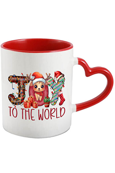 StoryGift Romania Cana cu mesajul "Joy to the world", ren, Craciun fericit, i...