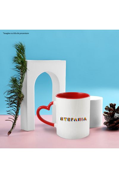 StoryGift Romania Mug With Name Stefania, Romania, Supporter, Romanian Flag, Patriot, 330ml, Ce, Cu, STG.