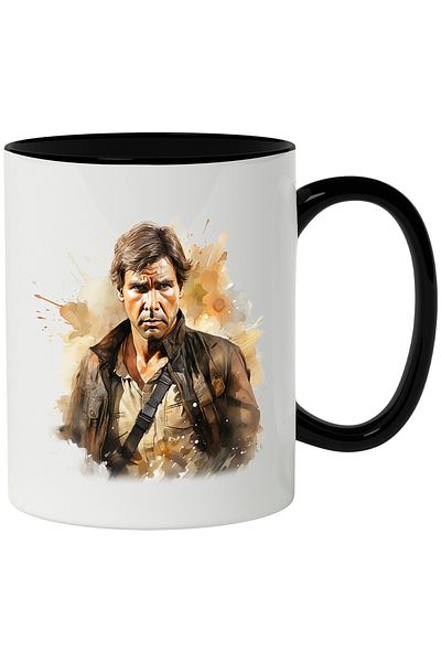 StoryGift Romania Han Solo, Harrison Ford, Star Wars Mug, Multicolor 330 ml, Ceramic, With, STG