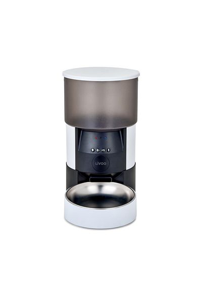 Delta Automatic food dispenser for dogs and cats Livoo PET 100, stainless steel bowl, 3L