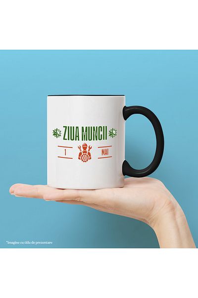 StoryGift Romania Labor Day Mug May 1st, Free Day, Working People Celebration, 330ml, Ceramic c, With