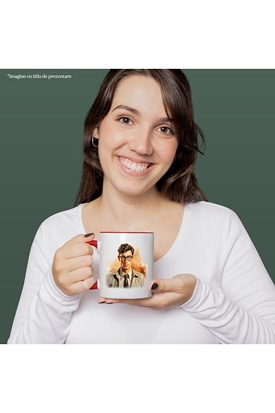 StoryGift Romania Mug With Jeff Goldblum, Actor, Celebrity, Action Movies, Multicolor 330 ml, , With ,STG