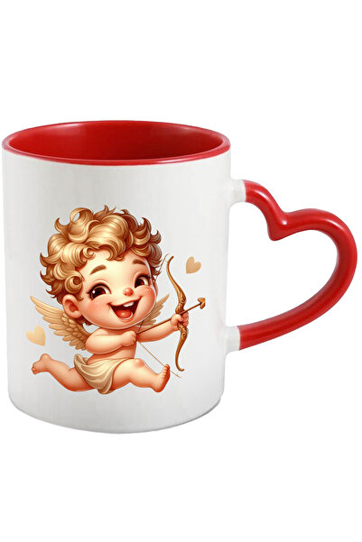 StoryGift Romania Cana cu un bebelus Cupidon care trage cu arcul | ilustratie...