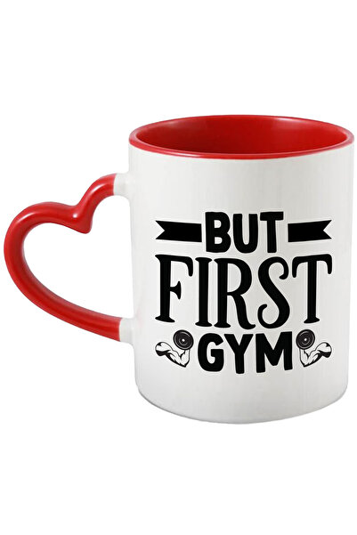 StoryGift Romania Cana pentru cei care pun fitness-ul pe primul loc cu Maner Inima Rosie, Cu Maner Inim,STG