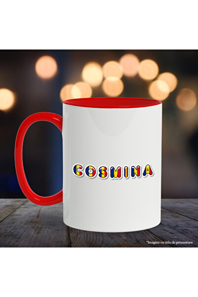 StoryGift Romania Mug With Name Cosmina, Romania, Supporter, Romanian Flag, Patriot, 330ml, Sky, With, STG