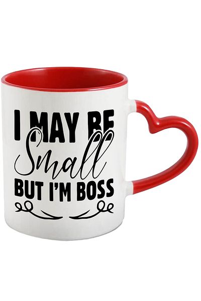 StoryGift Romania Mug with the message "I may be small, but I'm boss" - maybe I may be small, but I'm the boss, With,STG