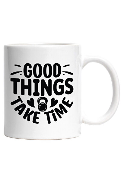 StoryGift Romania Cana cu inimioare si mesajul "Good things take time" - lucr...