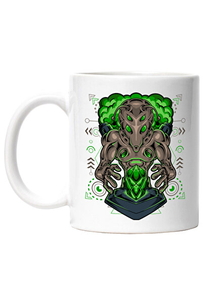 StoryGift Romania Cana Cu Extraterestru, Geometric, Fum, Sci Fi, Cristal, Ped...