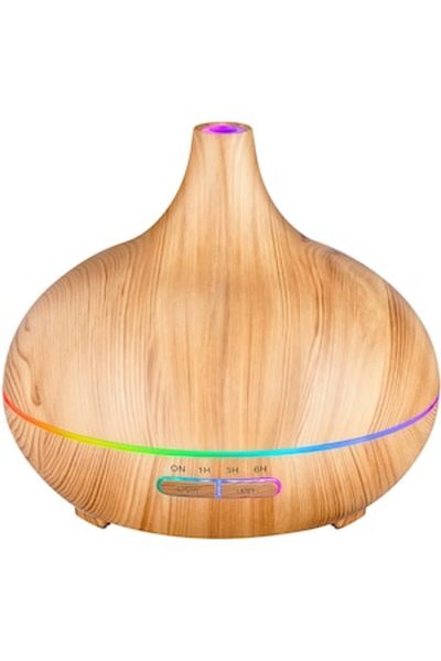 MACVI Difuzor Aromaterapie Macvi® ,550 ml , Bej Umidificator cu Ultrasonic si Telecomanda