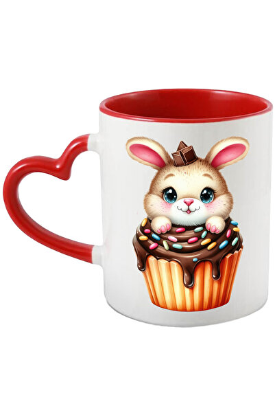 StoryGift Romania Cana cu un iepuras care sta intr-o briosa, ilustratie, ciocolata, dulce, cadou, , Cu ,STG .