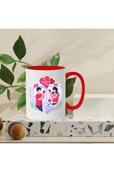 StoryGift Romania Mug With Message In English Happy Valentine's Day, Valentine's Day, Hearts, Love, With, STG
