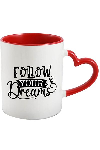 StoryGift Romania Mug with a message that urges you to follow your dreams - goals, ideas with Handle, With, STG.