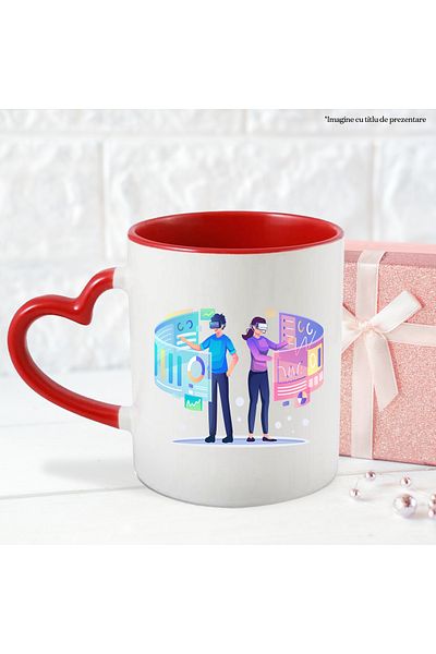 StoryGift Romania Mug With VR, Virtual, Screen, Graphics, Performance, Multicolor 330 ml, Ceramic with, With ,STG