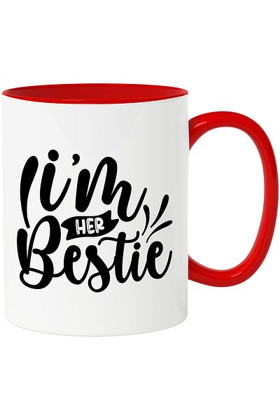 StoryGift Romania Best Friend Mug - Help Support Understanding with Red Handle, With Handle, STG
