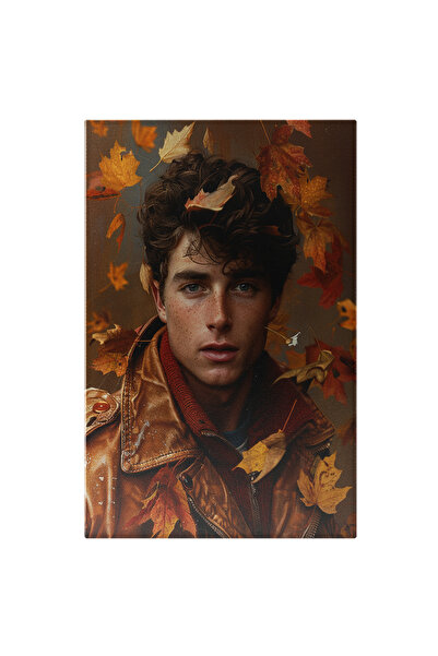 StoryGift Romania Tablou Canvas: Portret Adolescent Și Frunze De Toamnă- Foto...