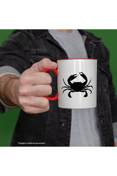 StoryGift Romania Mug with a raccoon - zodiac tongs with Red Handle, With Red Handle STG ,STG ,STG