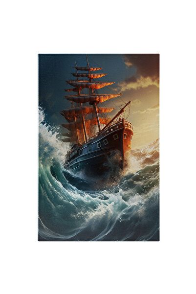 StoryGift Romania Tablou Canvas: Furtuna Marii Un Vapor Care Navigheaza In Oc...