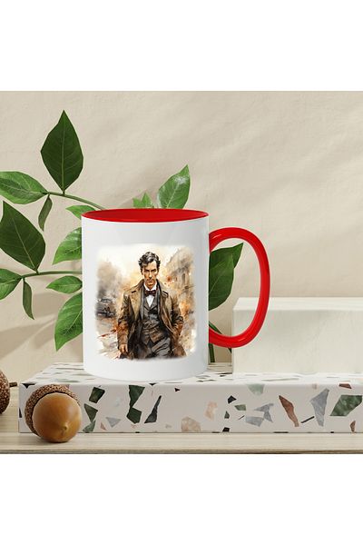 StoryGift Romania Mug With Sherlock Holmes, BBC, Police Series, Character, Multicolor 330 ml, Wax, With ,STG