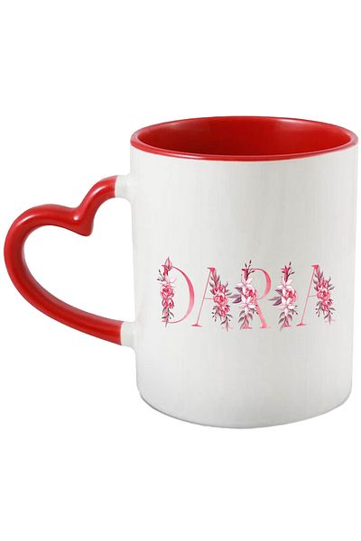 StoryGift Romania Mug With The Name Daria, Floral, Colorful, Creative, Beautiful, Unique, 330ml, Ceramic, With,STG.