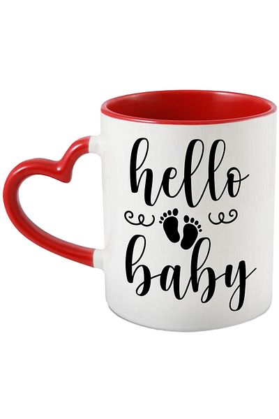 StoryGift Romania Cana Cu Urme De Pasi Si Textul "hello, Baby" - Buna Bebelusule Copilarie Afectiu, Cu ,stg
