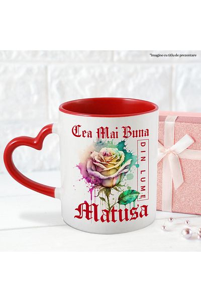 StoryGift Romania Mug With Text The Best Aunt In The World, Flower, Colorful Rose, Waterco, With ,STG