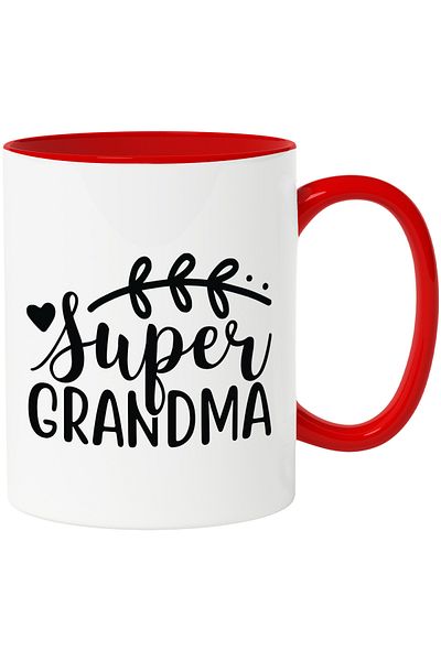 StoryGift Romania Heart mug for a beloved and appreciated grandmother - "Super grandma" understands, With ,STG