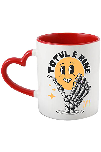 StoryGift Romania Cana Cu Smiley Face Vesel Mana Umana Schelete Text Totul E ...