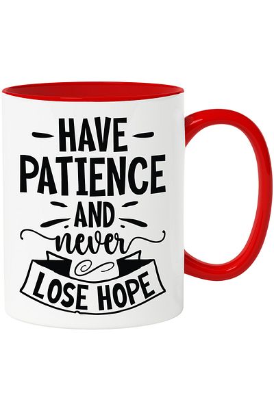 StoryGift Romania Mug with the motivational message "Be patient and never lose hope" with, With, STG