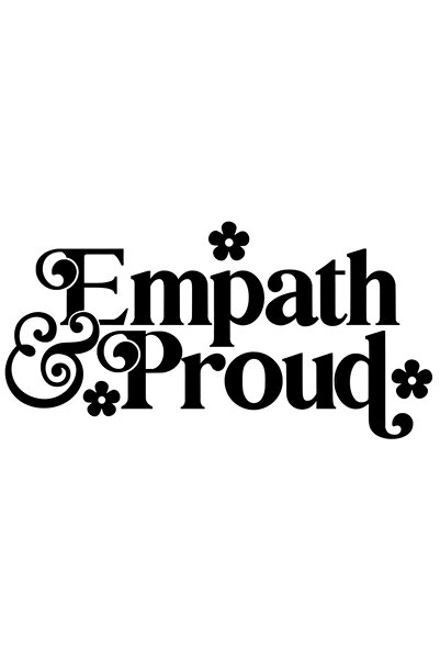 StoryGift Romania Sticker Autocolant 30CM Exterior cu floricele si textul "Empatic, mandru" , Vinyl Negru, 30 cm