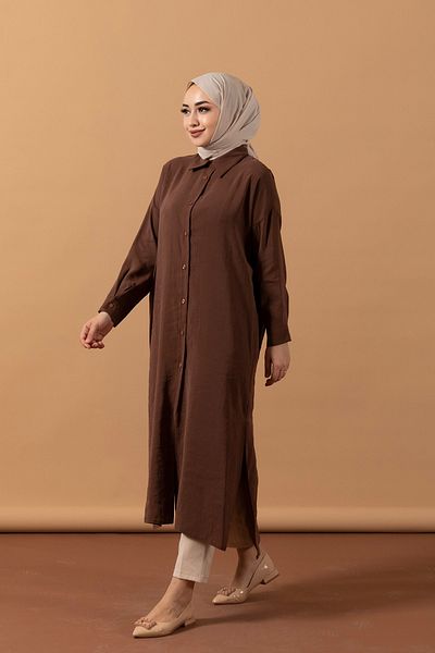 Stilife Cupra Long Tunic Brown