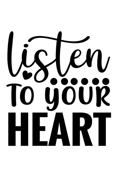 StoryGift Romania Sticker Exterior Cu Mesajul "listen To Your Heart" - Ascult...