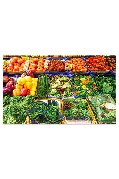 StoryGift Romania Tablou Canvas Piata De Fructe Si Legume Varitate De Produse Proaspete, Market, Fructe, Legume,