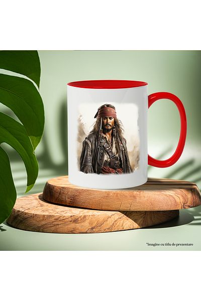 StoryGift Romania Jack Sparrow Mug, Fictional Character, Pirate, Movies, Fantasy, Multicolor 330 ml,, With