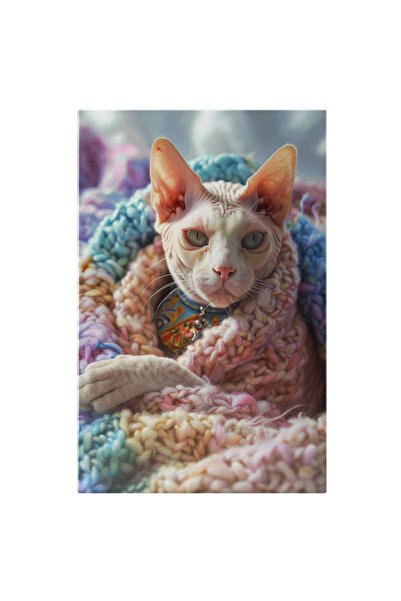 StoryGift Romania Tablou Canvas Trai Regesc Al Pisicii Devon Rex Învelită În ...