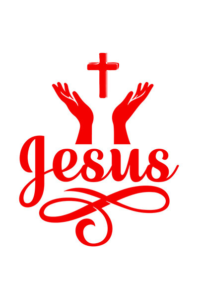 StoryGift Romania Sticker Adeziv 90CM Exterior cu o cruce si textul "Jesus" -...