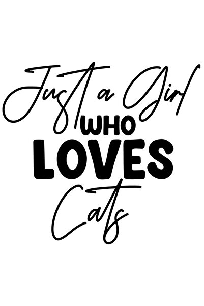 StoryGift Romania Sticker Autocolant 30CM Exterior cu mesajul "Doar o fata care iubeste pisicile" - feline anima